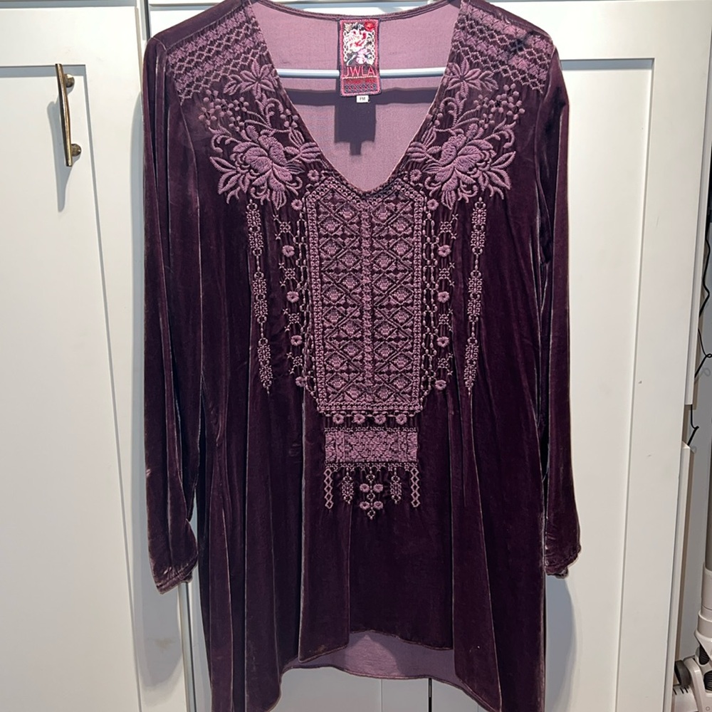 Johnny Was Velvet Tunic Top